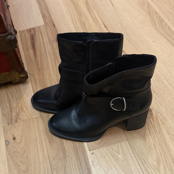 Lucky Brand Shoes - Lucky Brand Black Heeled Boots with Buckle